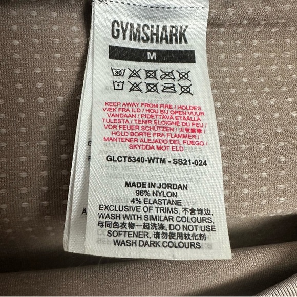 Gymshark Vital Seamless Cropped Shirt Women's Size Medium Stretch Athletic Run - Picture 7 of 8